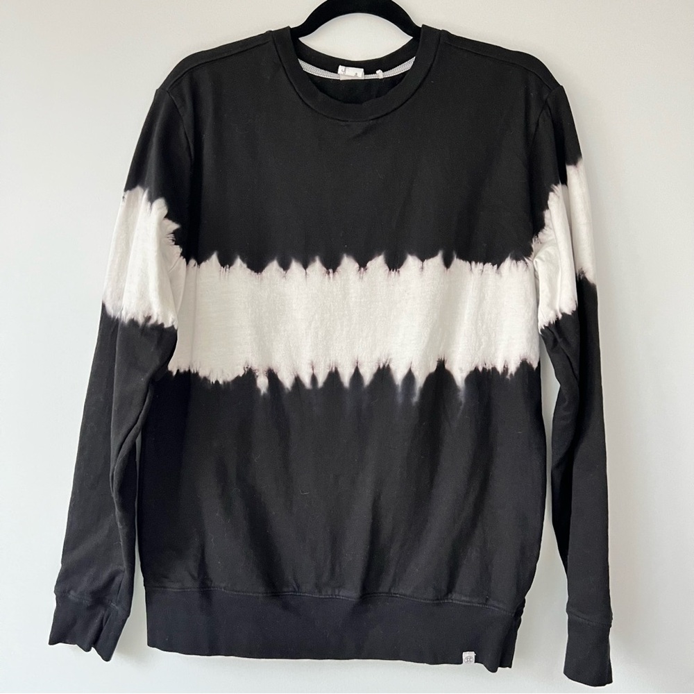 Black and White Tie-Dye Women's Top